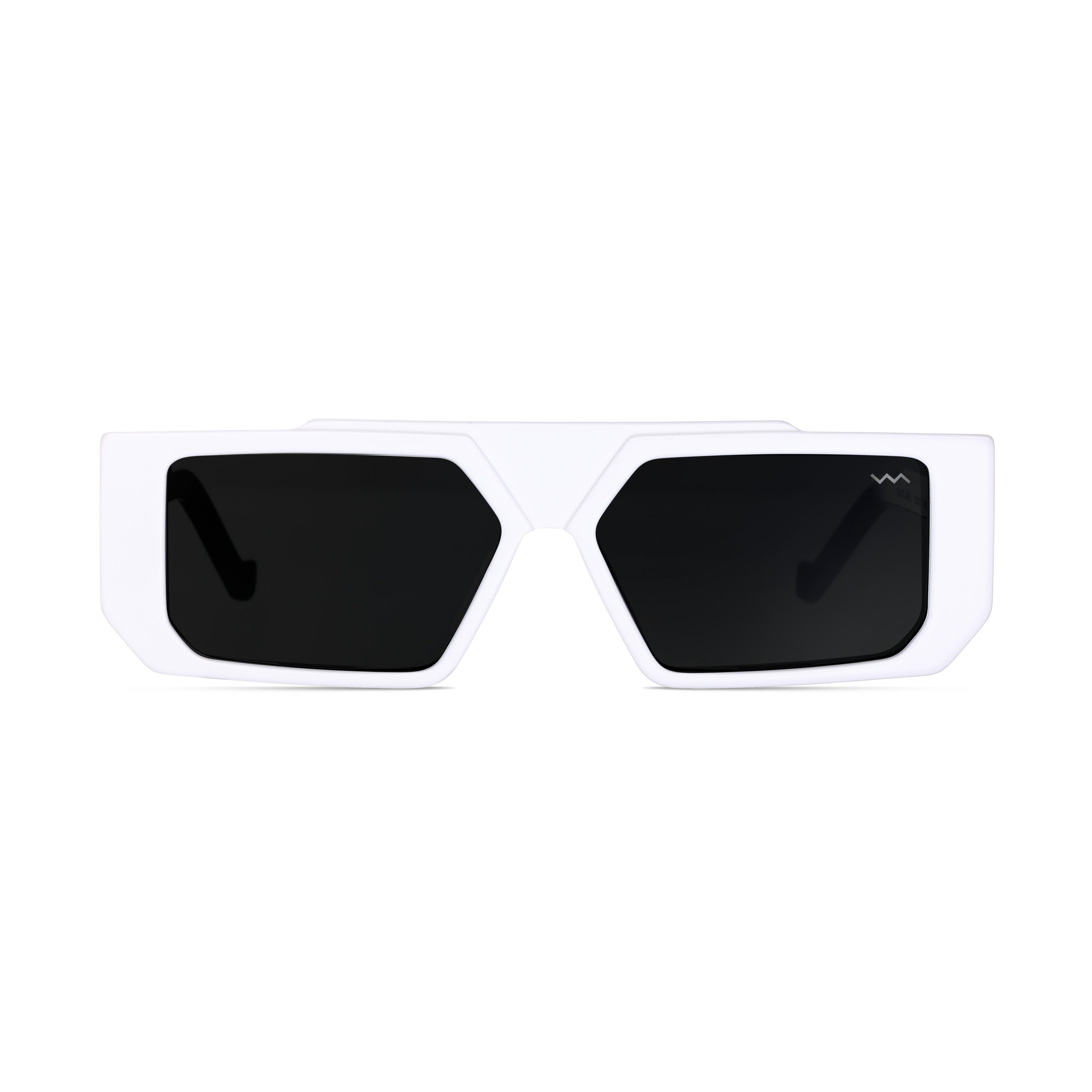 BL0003 Vava  White Rectangular Geometric Sunglasses for Unisex