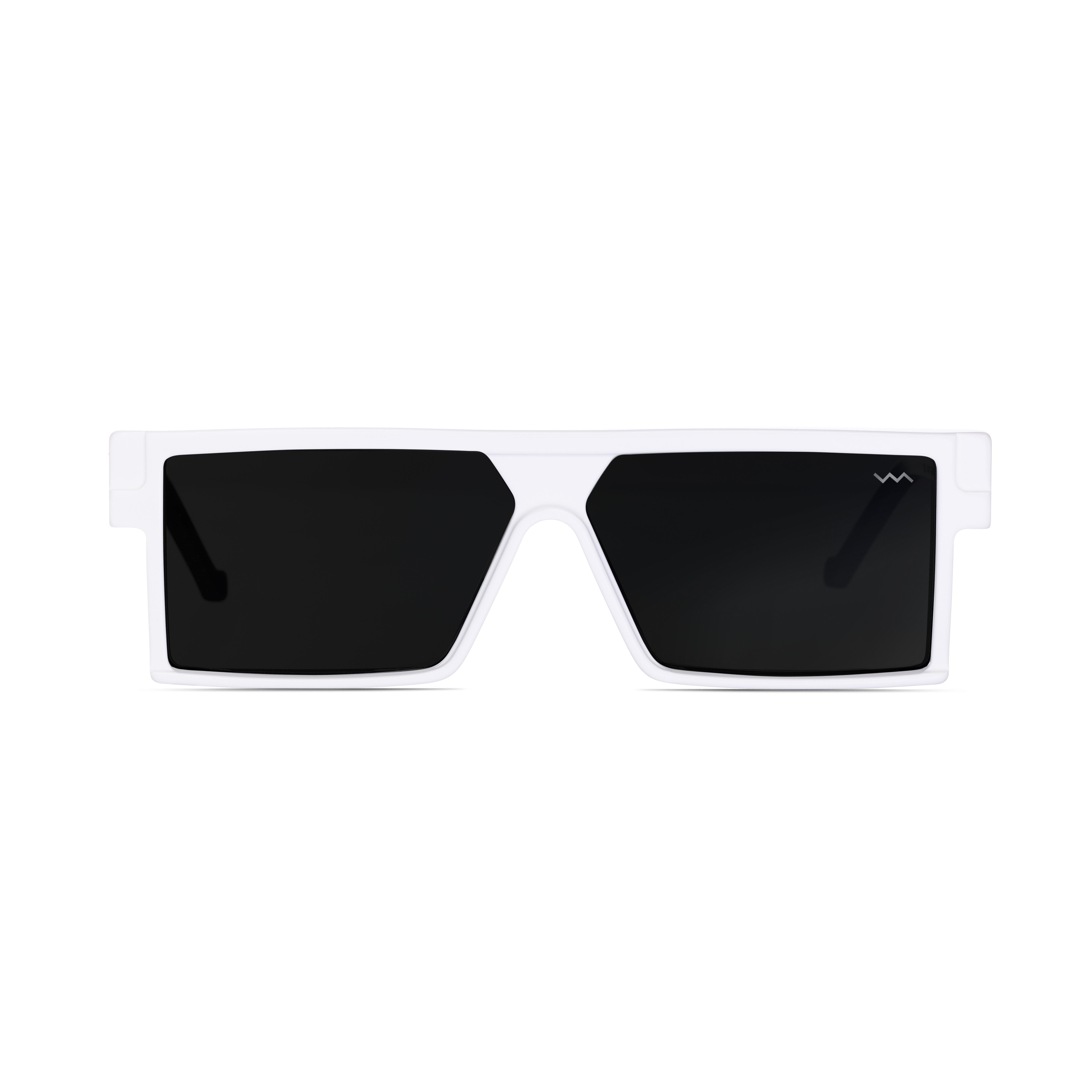 BL004 Vava  White Flat Top Rectangular Sunglasses for Unisex