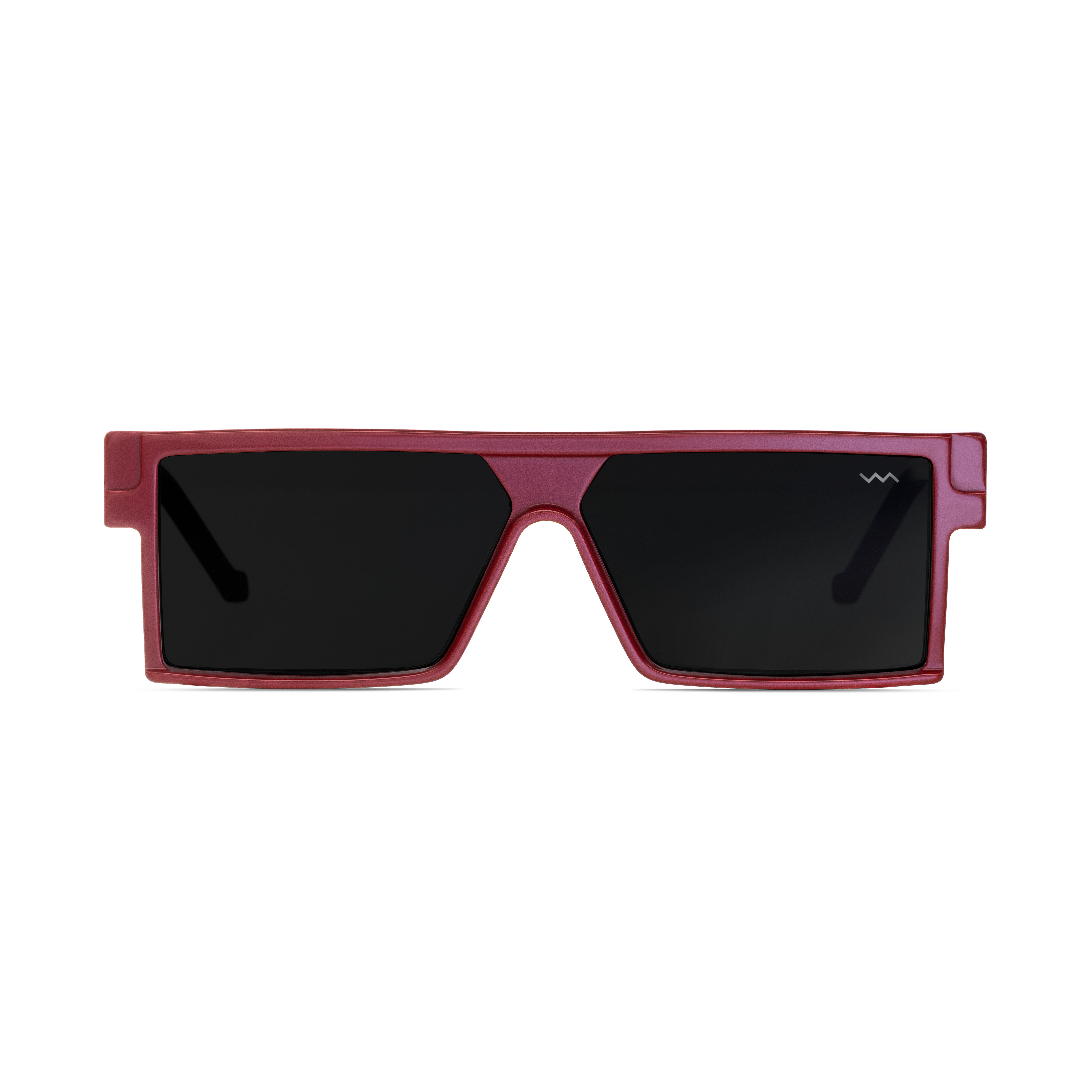 BL004 Vava Burgundy Flat Top Rectangular Sunglasses for Unisex