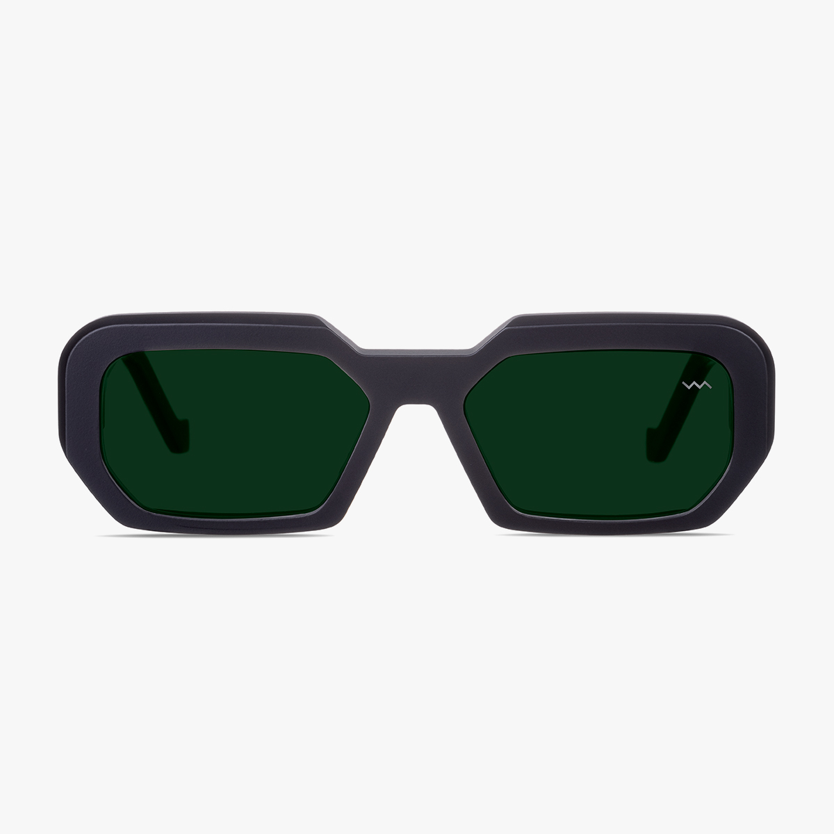 Vava Matt Black Rectangle Sunglasses for Unisex